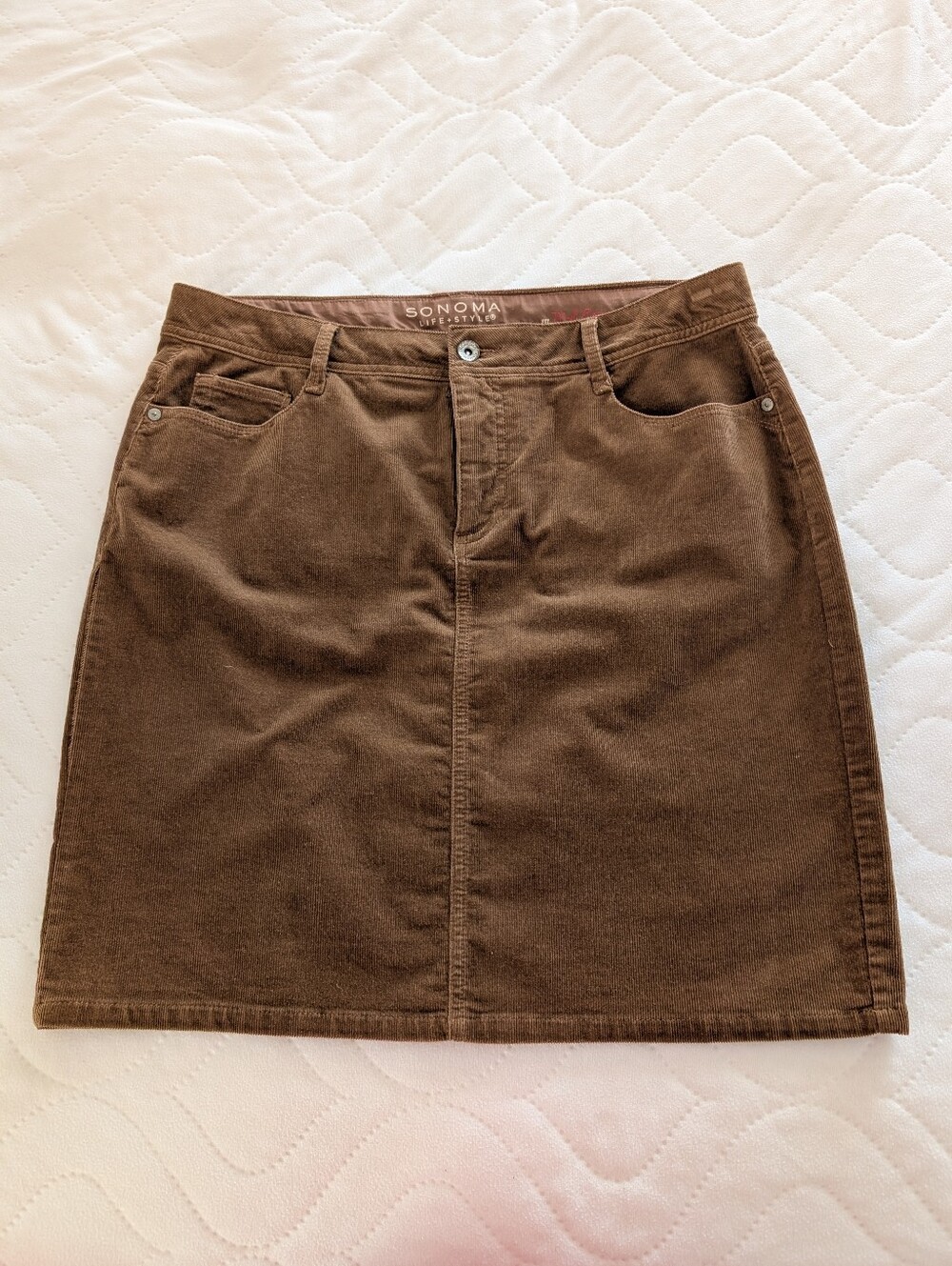 Sonoma Brown Corduroy Mini Skirt